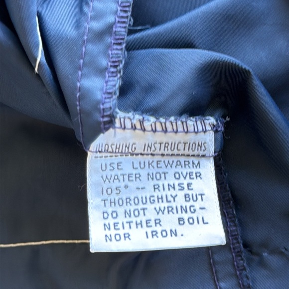 VTG McGregor Union Made 60s Rain Drizzler Jacket Navy White Dagger Collar Sz M - Picture 4 of 9